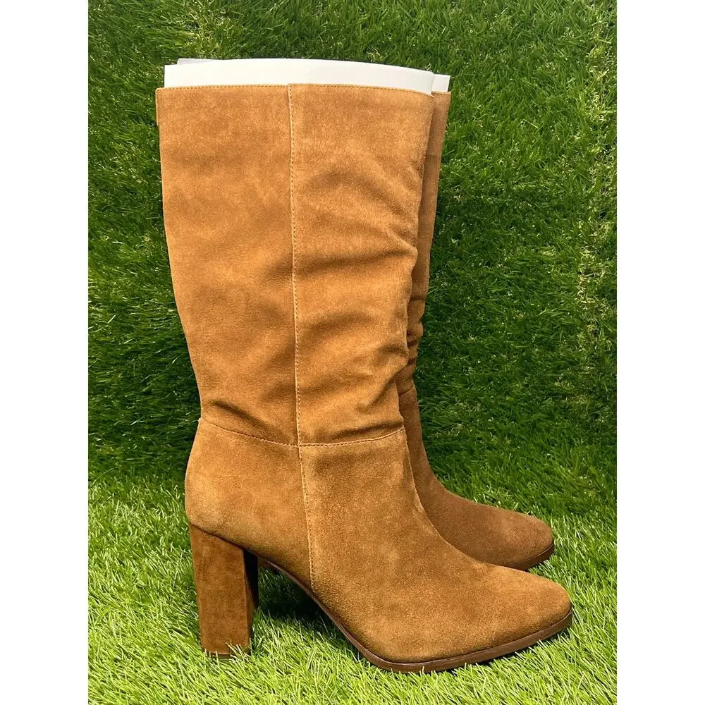 NWB Lauren Ralph Lauren Women's 8B Artizan Mid-Shaft Brown Knee High Boots